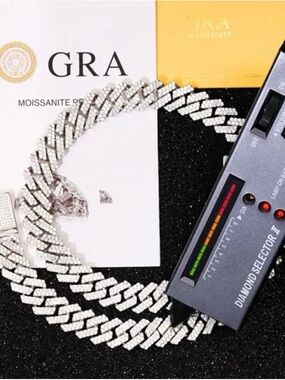 Silver CZ Cuban Link Necklace - Men's Jewelry